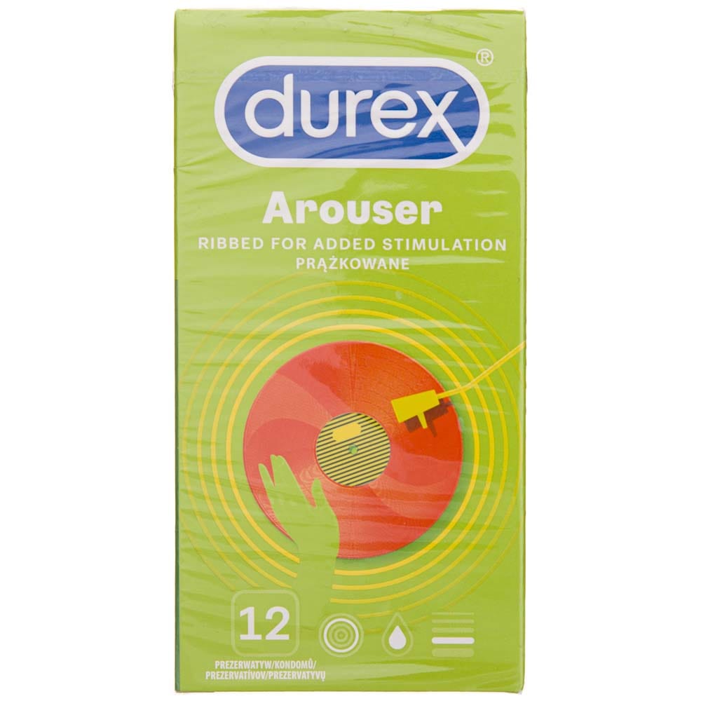 Durex Arouser Ribbed Condoms - 12 pcs.