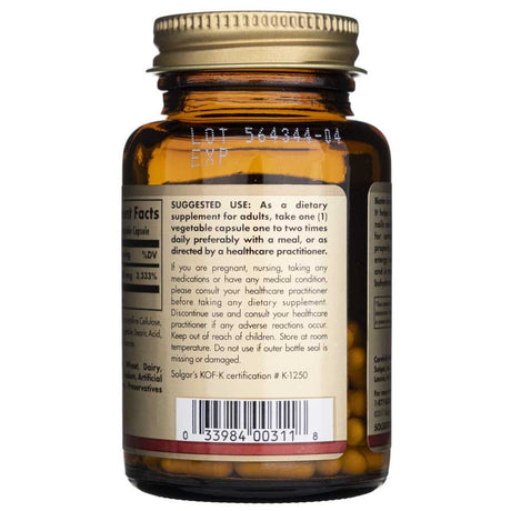 Solgar Biotin 1000 mcg - 100 Veg Capsules