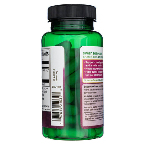 Swanson Type I Hydrolyzed Marine Collagen Peptides 400 mg - 60 Capsules