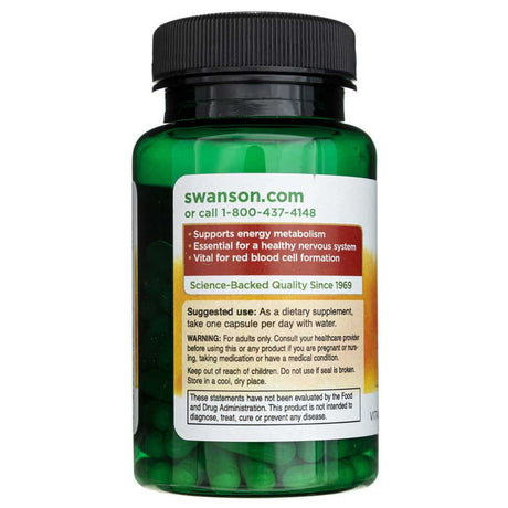 Swanson Vitamina B12 500 mcg - 100 Capsules